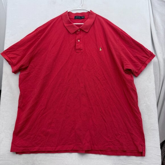 Polo Ralph Lauren Polo Shirt Mens 5XB Big Red Knit Pony Preppy Casual - Picture 1 of 9